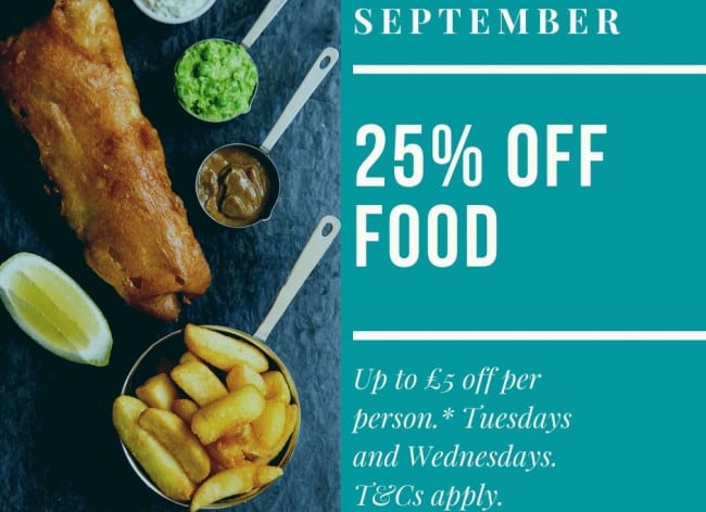 25% off food